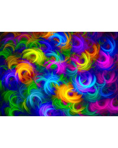 Slagalica Enjoy od 1000 dijelova - Apstraktno neonsko perje - 2